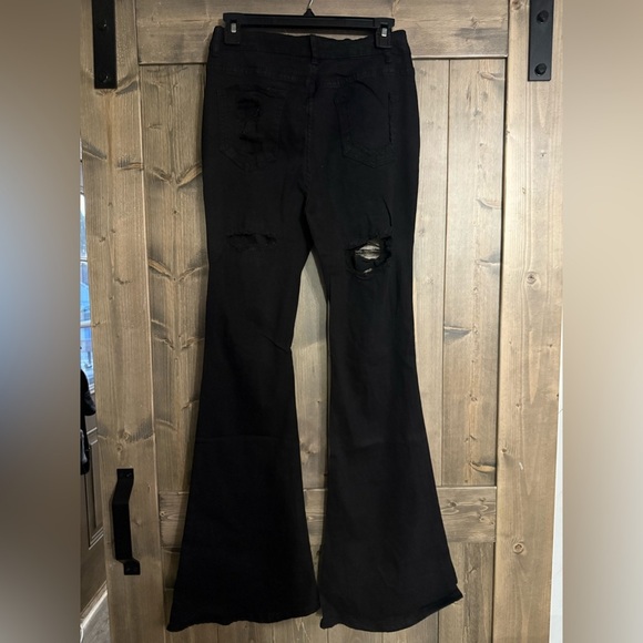 Pants - Women's Black Flared Jeans